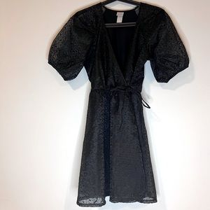 H&M Puff Sleeved Wrap Dress